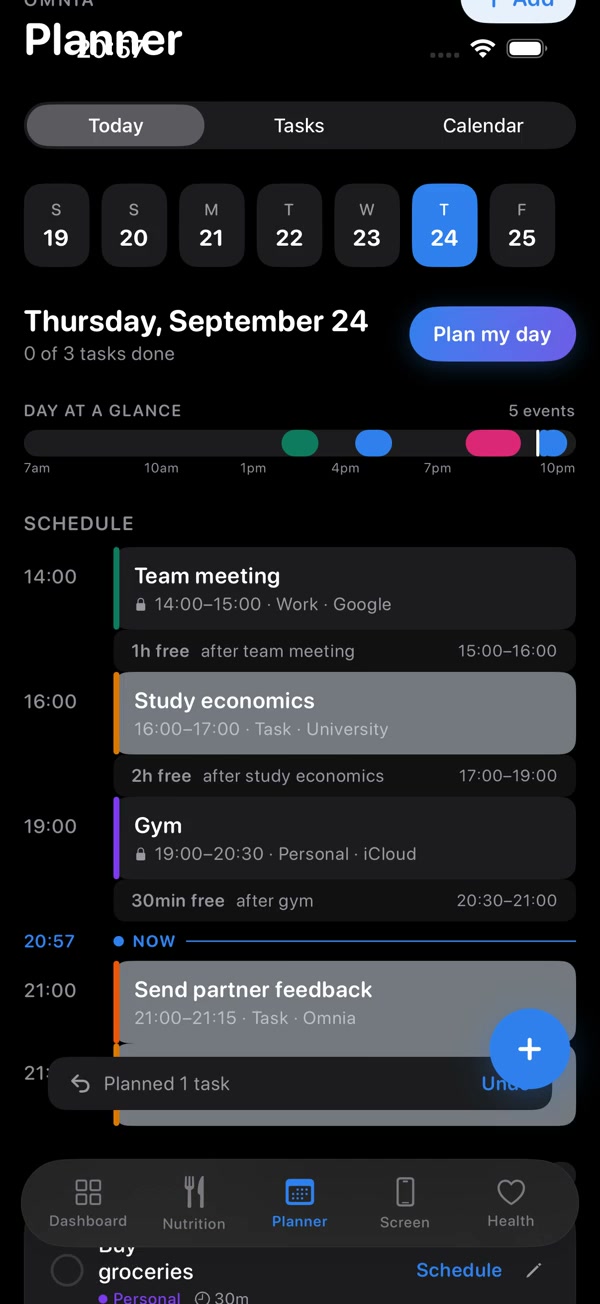 Omnia daily planner
